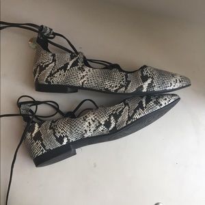 Snake print shoes
